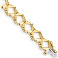 14K Yellow Gold Add-a-Diamond Tennis Bracelet - Holds 19 Stones up to 3.25mm - 7" Length by Oro Pregiato