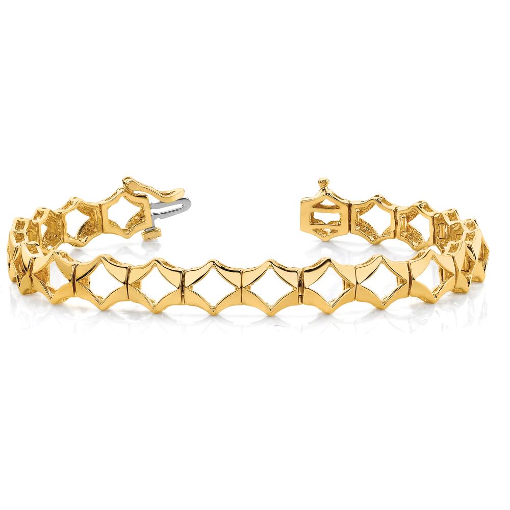 14K Yellow Gold Add-a-Diamond Tennis Bracelet - Holds 19 Stones up to 3.25mm - 7" Length by Oro Pregiato