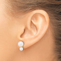 14K Yellow Gold Akoya Saltwater Cultured Pearl Button Earrings - 4-5mm and 6-7mm Pearls by Monteluci Fine Jewelry