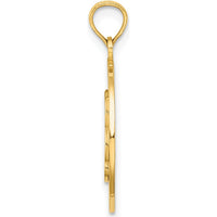 14K Yellow Gold Alaska Bear Paw Pendant - Textured Design by Oro Pregiato