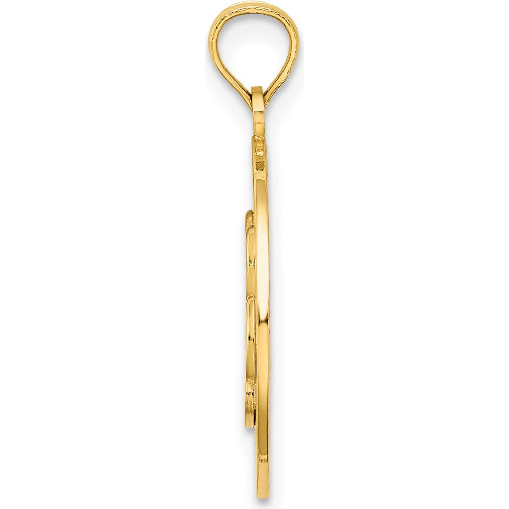 14K Yellow Gold Alaska Bear Paw Pendant - Textured Design by Oro Pregiato
