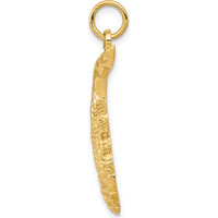 14K Yellow Gold Alligator Charm Pendant - 26mm x 23mm by Oro Pregiato