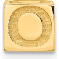 14K Yellow Gold Alphabet Bead Letter O - Personalized Charm Bead by Oro Pregiato