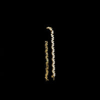 14K Yellow Gold Alternating Pear and Round Lab Diamond Tennis Bracelet with Inclined Prong Setting - 5.80 Carats Total Diamond Weight - Covaloro Fine Jewelry