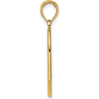 14K Yellow Gold American Flag Pendant with Rhodium Accents - 17.45mm Length by Oro Pregiato