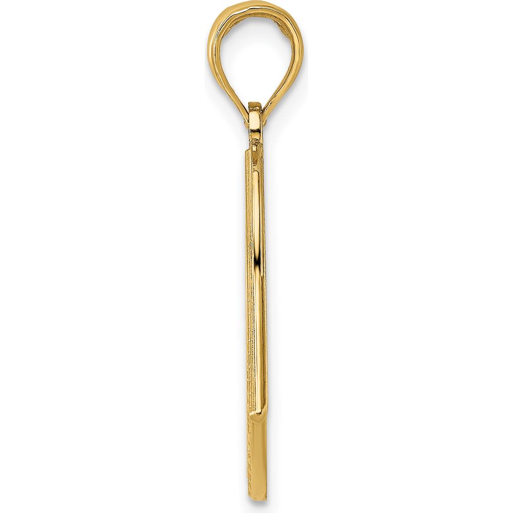 14K Yellow Gold American Flag Pendant with Rhodium Accents - 17.45mm Length by Oro Pregiato