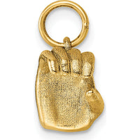 14K Yellow Gold American Sign Language Fingerspelling "C" Pendant Charm by Oro Pregiato