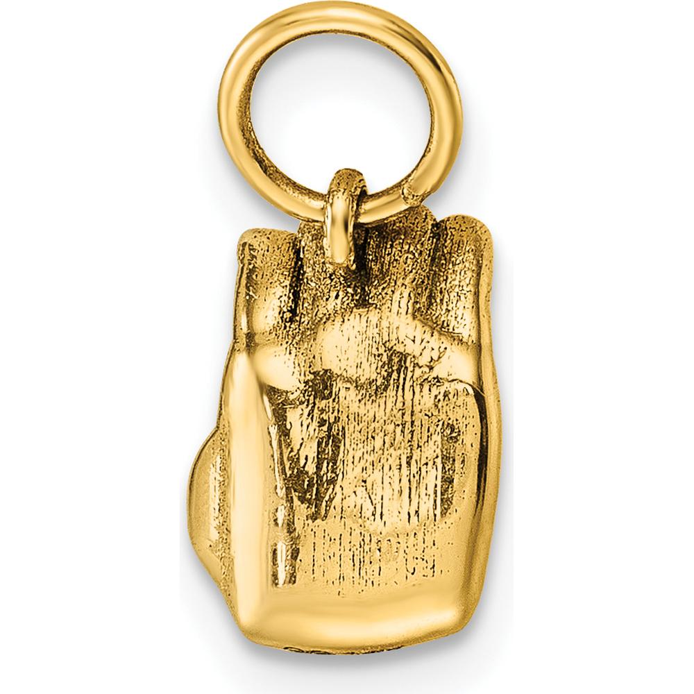 14K Yellow Gold American Sign Language Fingerspelling "C" Pendant Charm by Oro Pregiato