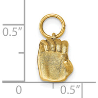 14K Yellow Gold American Sign Language Fingerspelling "C" Pendant Charm by Oro Pregiato