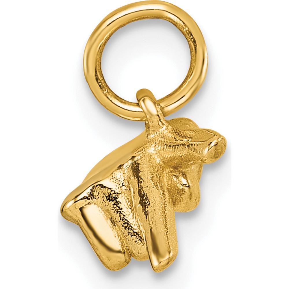 14K Yellow Gold American Sign Language Fingerspelling Pendant - 11.5mm by Oro Pregiato