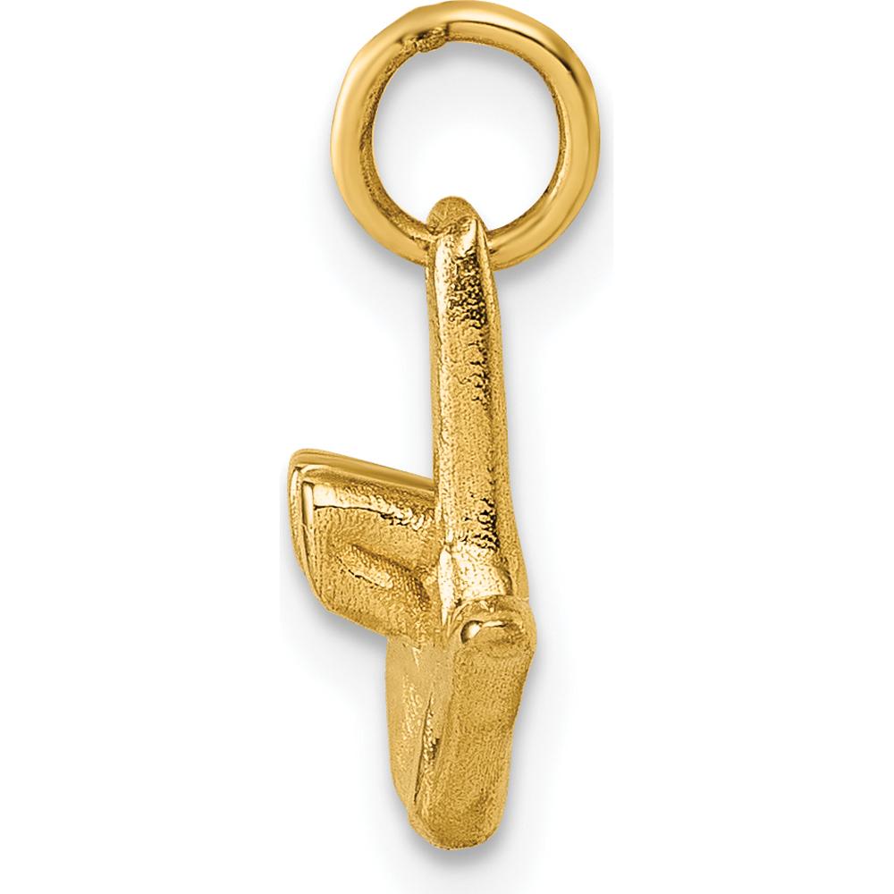 14K Yellow Gold American Sign Language "L" Fingerspelling Pendant by Oro Pregiato