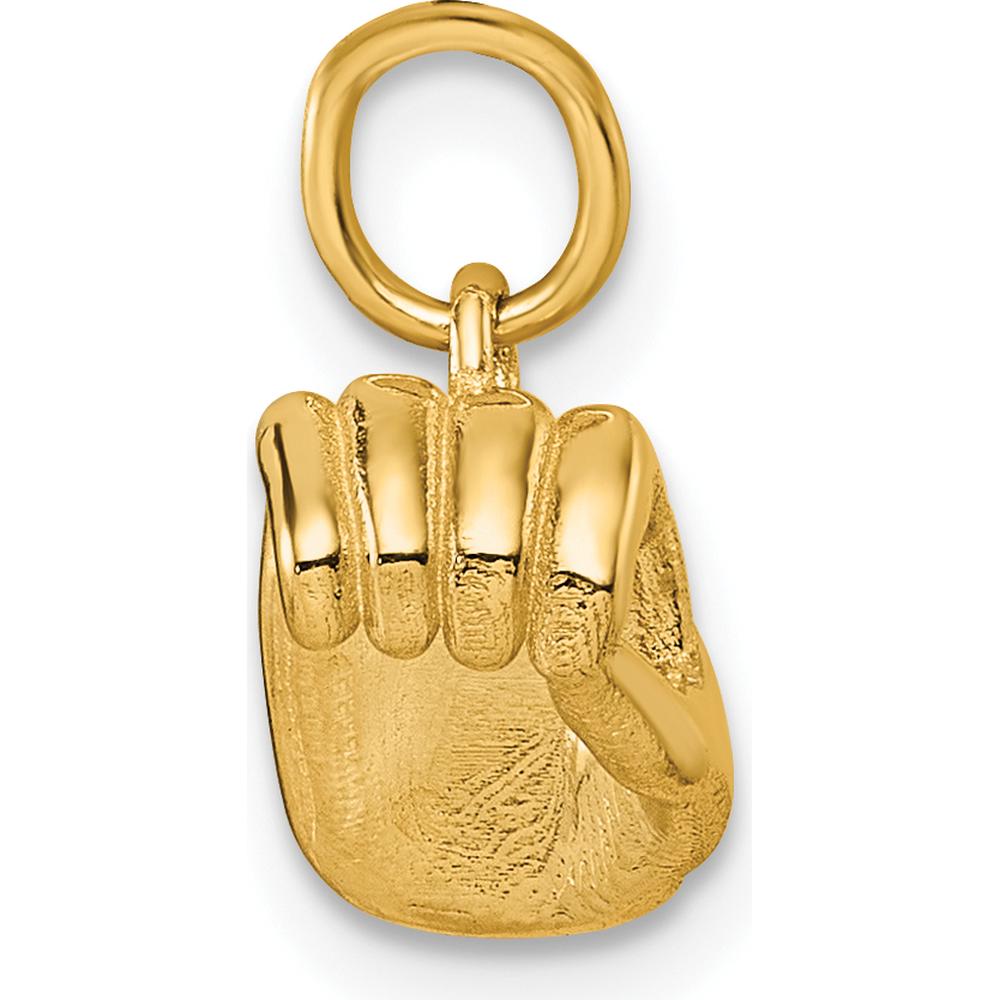 14K Yellow Gold American Sign Language "O" Fingerspelling Pendant - Polished 3D Design by Oro Pregiato