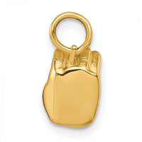 14K Yellow Gold American Sign Language "O" Fingerspelling Pendant - Polished 3D Design by Oro Pregiato