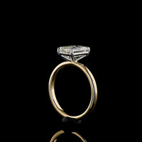 14K Yellow Gold & Platinum Emerald Cut Lab Diamond Solitaire Ring - 2.23 Carat E-F VVS2 IGI Certified - Covaloro Fine Jewelry