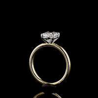 14K Yellow Gold & Platinum Oval Cut Solitaire Ring with 1.52 Carat D VVS2 Lab Diamond - IGI Certified - Covaloro Fine Jewelry