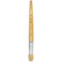 14K Yellow Gold and White Rhodium 3D Oil Paint Brush Charm - Textured Design by Oro Pregiato