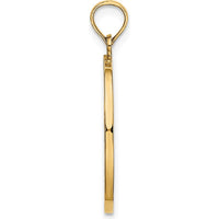 14K Yellow Gold and White Rhodium Child’s Prayer Charm Pendant - 19.65mm Length, 15.8mm Width by Oro Pregiato