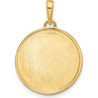 14K Yellow Gold and White Rhodium Diamond-Cut "It's A Boy!" Pendant with Baby Feet Design by Oro Pregiato