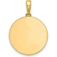 14K Yellow Gold and White Rhodium "It's a Boy" Diamond-Cut Pendant by Oro Pregiato