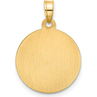 14K Yellow Gold and White Rhodium Our Lady of Guadalupe Medal Pendant - Satin Finish by Oro Pregiato