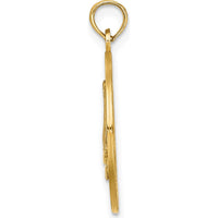 14K Yellow Gold Annapolis Sailboat Charm - 24mm Polished Pendant by Oro Pregiato