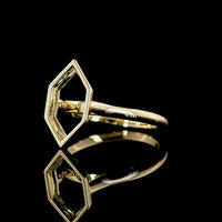 14K Yellow Gold Antique Marquise Cut Lab Diamond Solitaire Ring - 2.18 Carats Total Carat Weight, D VS1 IGI Certified, Bezel Set North-South - Covaloro Fine Jewelry