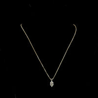 14K Yellow Gold Antique Marquise Cut Solitaire Pendant with D VVS2 Lab-Grown Diamond - 1.56 Carat Total Weight, IGI Certified - Covaloro Fine Jewelry