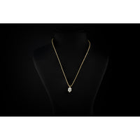 14K Yellow Gold Antique Marquise Cut Solitaire Pendant with East-West Setting - 1.51 Carat Lab Diamond, E-F Color VS1 Clarity - Covaloro Fine Jewelry