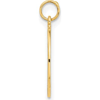 14K Yellow Gold Antiqued Compass Engravable Disc Pendant - 18mm by Oro Pregiato
