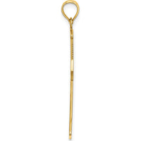 14K Yellow Gold Arrow Tip Cross Pendant with Cross Accents - 27.35mm by Oro Pregiato