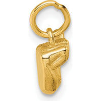 14K Yellow Gold ASL Alphabet "A" Hand Gesture Pendant - 12.7mm Length by Oro Pregiato
