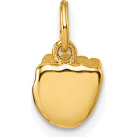 14K Yellow Gold ASL Sign Language "S" Hand Pendant - Polished Finish by Oro Pregiato