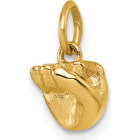 14K Yellow Gold ASL Sign Language "S" Hand Pendant - Polished Finish by Oro Pregiato