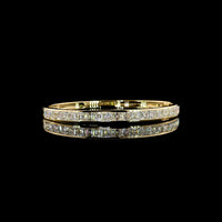 14K Yellow Gold Asscher Cut Lab Diamond Channel Set Bangle Bracelet - 7.71 Carat Total Diamond Weight - Covaloro Fine Jewelry