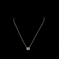 14K Yellow Gold Asscher Cut Solitaire Pendant with 2.00 Carat Lab Grown Diamond (E-F VS1) - Bezel Set, IGI Certified - Covaloro Fine Jewelry