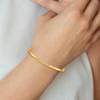 14K Yellow Gold Baby Bangle Bracelet - Slip-On Design - 5.5" by Oro Pregiato
