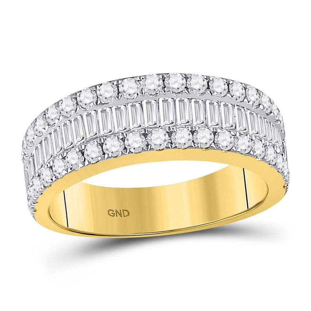 14K Yellow Gold Baguette Diamond Ring - 1 and 1/2 Carat Total Diamond Weight