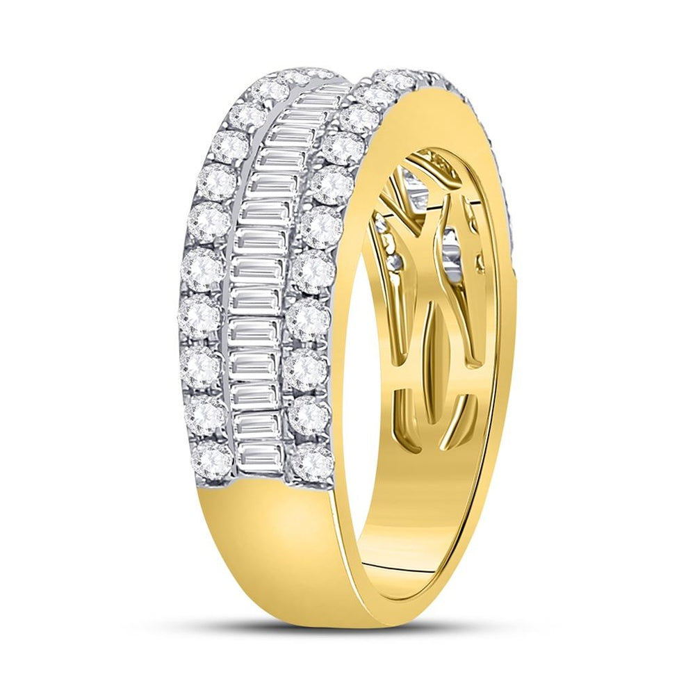 14K Yellow Gold Baguette Diamond Ring - 1 and 1/2 Carat Total Diamond Weight