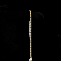 14K Yellow Gold Baguette Diamond Tennis Bracelet with East-West Half Bezel Setting - 2.75 Carat Total Weight Lab Diamonds - Covaloro Fine Jewelry