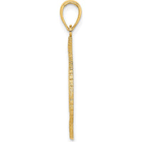 14K Yellow Gold Bahamas Crest Textured Frame Charm - 30.3mm Length by Oro Pregiato