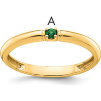 14K Yellow Gold Band Ring Mounting for Custom Gemstones - Ideal for Mother's Rings, Birthstone Jewelry, or Personalization by Oro Pregiato