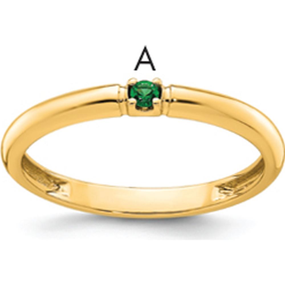 14K Yellow Gold Band Ring Mounting for Custom Gemstones - Ideal for Mother's Rings, Birthstone Jewelry, or Personalization by Oro Pregiato