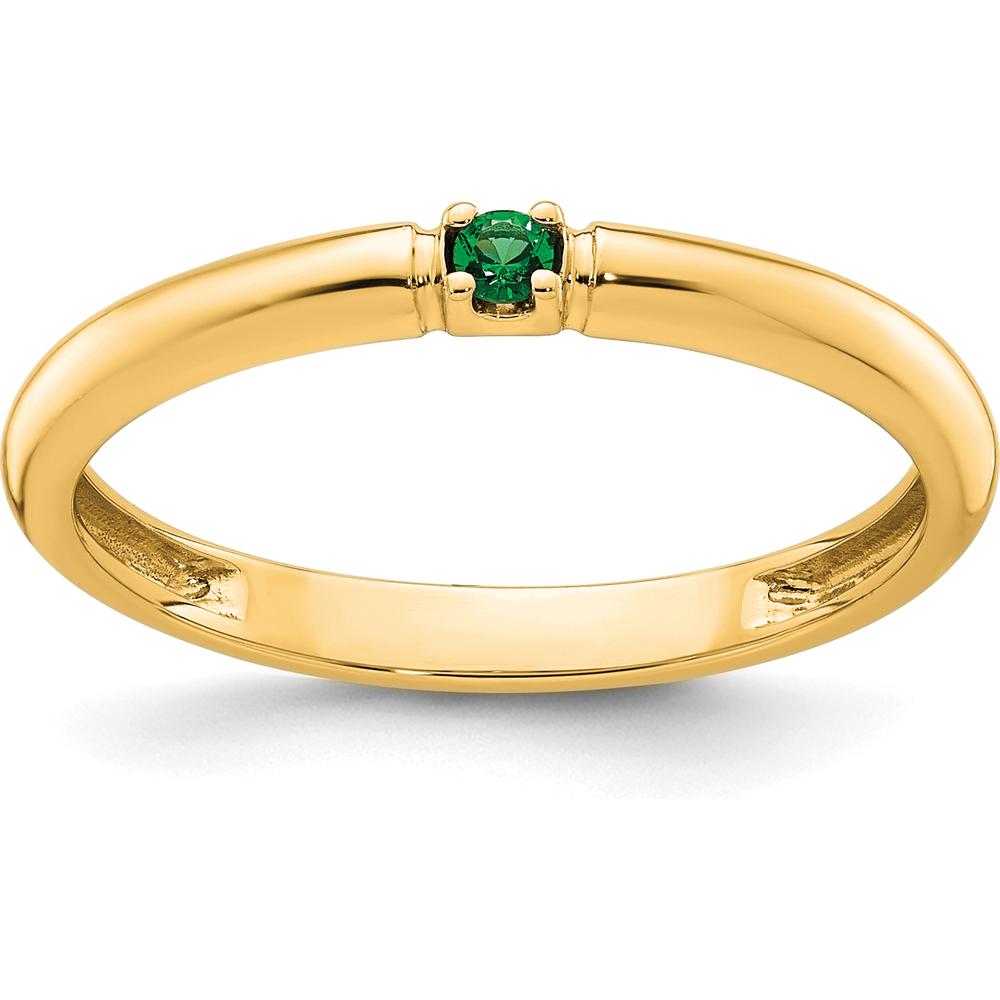 14K Yellow Gold Band Ring Mounting for Custom Gemstones - Ideal for Mother's Rings, Birthstone Jewelry, or Personalization by Oro Pregiato