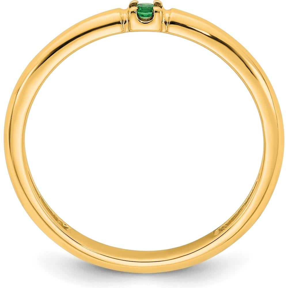 14K Yellow Gold Band Ring Mounting for Custom Gemstones - Ideal for Mother's Rings, Birthstone Jewelry, or Personalization by Oro Pregiato