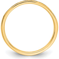 14K Yellow Gold Band Ring with Channel Set Diamonds - 0.15 Carat Total Diamond Weight by 0
