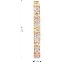 14K Yellow Gold Bangle with Bezel and Prong Set Round Diamonds - 9.46 Carat Total Diamond Weight by Auriventus