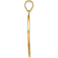 14K Yellow Gold Barbados Dolphin Sunset Charm Pendant by Oro Pregiato