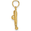 14K Yellow Gold Baseball Bat and Glove Charm - 12.6mm Length by Oro Pregiato