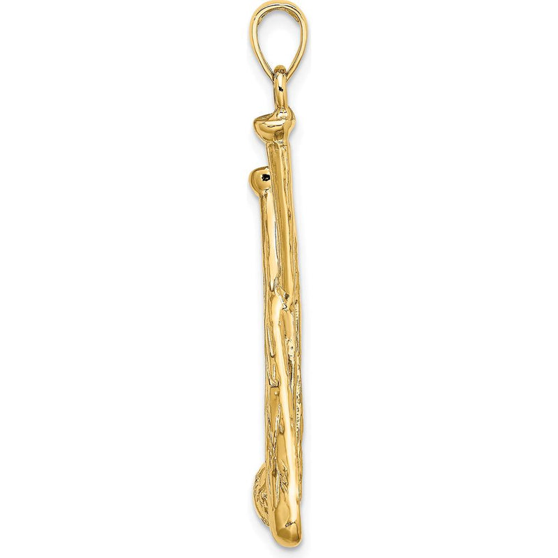 14K Yellow Gold Baseball Bats and Ball Charm - 33.2mm by Oro Pregiato