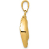 14K Yellow Gold Baseball Glove and Ball Pendant with Polished Finish - 26mm Length by Oro Pregiato